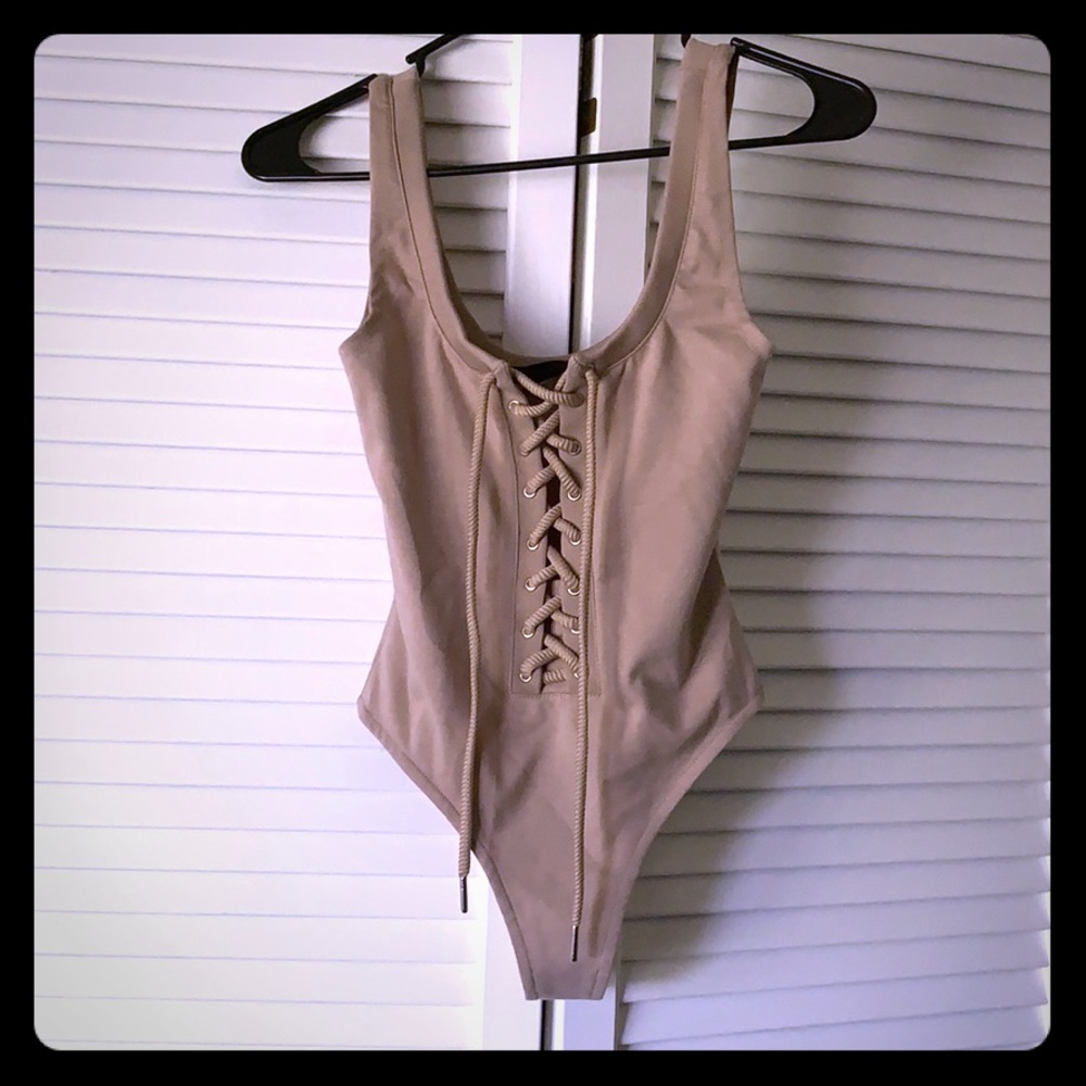 Maniere De Voir lace up bodysuit